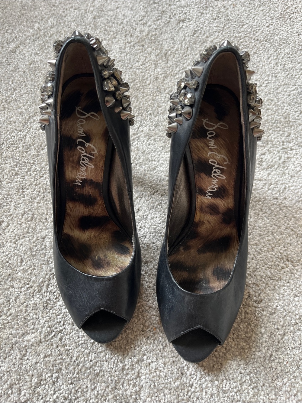 SAM EDELMAN | LORISSA Black Peep-Toe